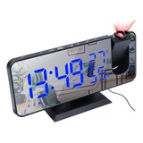 Reloj Despertador Con Espejo Led, Alarma Digital De Mesa, Pr