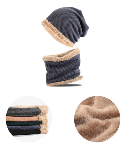 Conjunto De Gorro Y Bufanda Térmica Para Invierno, Sombrero