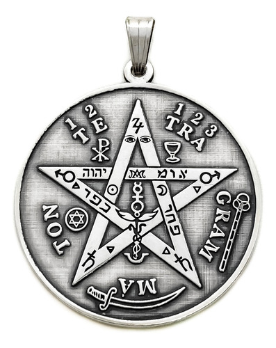 Dije Tetragrámaton Protección 2,4 Cm Plata 925 (dv42)