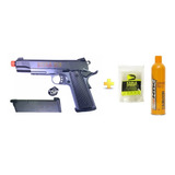 Pistola Airsoft Gbb 1911 6mm Full Metal+ Taikoon+ Esfera 20g