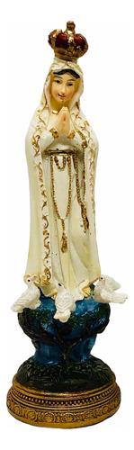 Virgen De Fátima En Porcelana 11 Cm + Novena