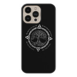 Case Funda Para Celular Arbol De La Vida Vikingo Negro