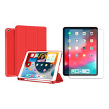 Forro Case Con  Espacio Lapiz Para iPad 9 Gen 10.2 + Vidrio