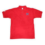 Camisa Polo De Sultanes Roja Con Logo En 3d Mty Azul Marino