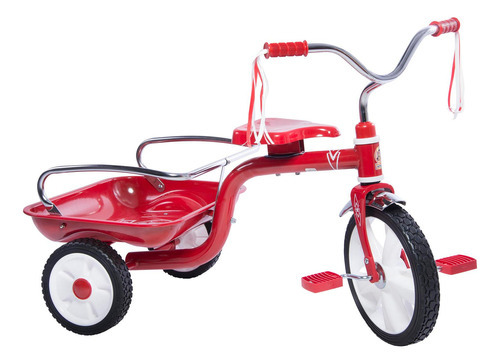 Triciclo Apache R12 Para Niño Cajuela Y Barandal M302 Rojo