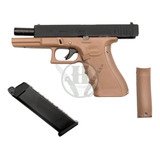 Pistola Airsoft Glock 17 Gen4 Desert We Green Gas 6mm Taiwan