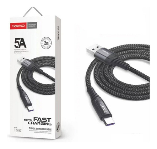 Cable Usb C 2 Metros Carga Rapida Blanco Original Soul  