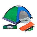 Carpa Camping 3 Personas Acampar Aventura Carpa Colores 