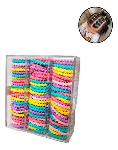 Set Mini Colitas Para Pelo Pack X90 Accesorios De Cabello 