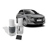 Tinta Tira Risco Automotiva Peugeot 208 Cor Cinza Artense