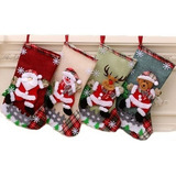 4pcs Traditional Christmas Boots Half Decoration 30cm