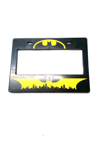 Porta Placa Moto Universal Placa Grande Batman Logo 