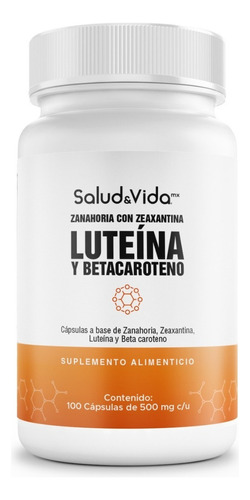 Luteína 20 Mg Con Zeaxantina 800mcg | Alta Concentración - Una Al Día | 100 Cápsulas | Antioxidante Natural Para El Ojo | Salud&vida Mx | Sin Gluten Y Sin Omg