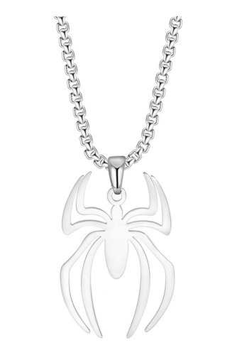 Collar De Spiderman Logo De Hombre Araña De Acero Inoxidable