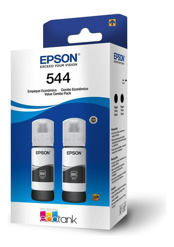 Pack De Botellas Tintas Epson T544 Ecotank 2u Negro