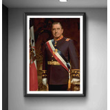 Cuadro General Augusto Pinochet 11 Madera & Vidrio 35x47 Cm