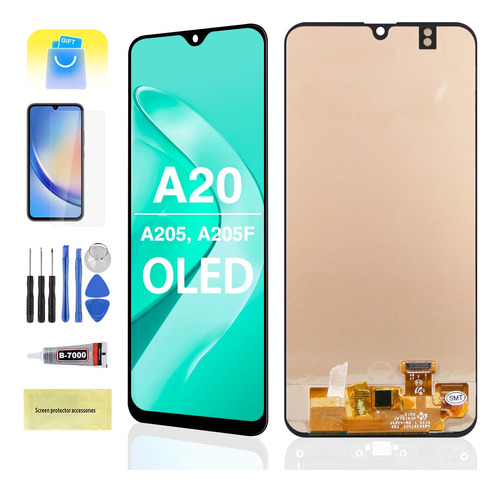 Pantalla Para Samsung A20 A205 Sm-a205f Amoled