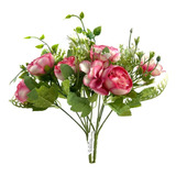 Pack 2 Ramos De Flores Artificiales Camelias Decoración 26cm