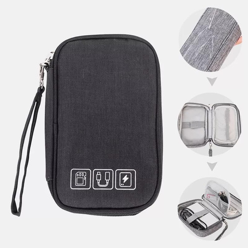 Bolso Organizador De Cables Para Viaje Con Compartimentos