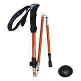 Bastón Trekking Running Plegable Aluminio Ultra Trail X 1 Un Color Naranja