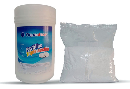 Pastillas Triple Accion 1kg + Cloro Gran. Dis. Instant. 1kg