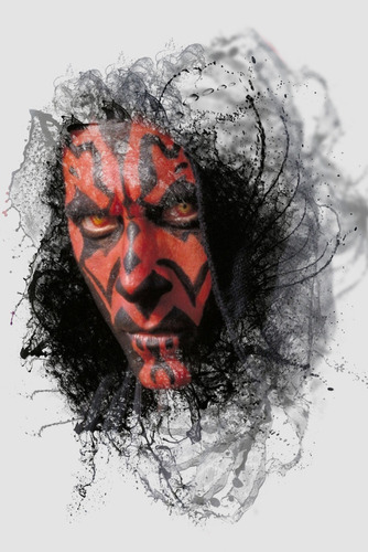 Cuadro Decorativo Canvas Star Wars Darth Maul Splash