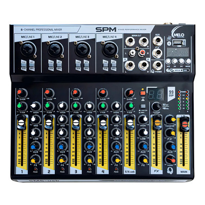 Consola Melo Sm6usb 4 Canales Mono, Conexión Bluetooth | Meses sin interés
