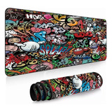 Mousepad Gamer Graffiti Xxl 90x40cm Antideslizante