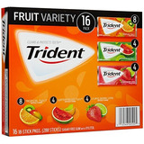 Chicle Trident Sin Azúcar De La Fruta Variety Pack, 16 Conde