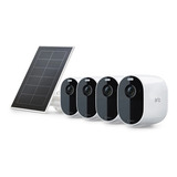 Câmera Arlo Essential Spotlight Com Painel Solar - 4 Câmeras