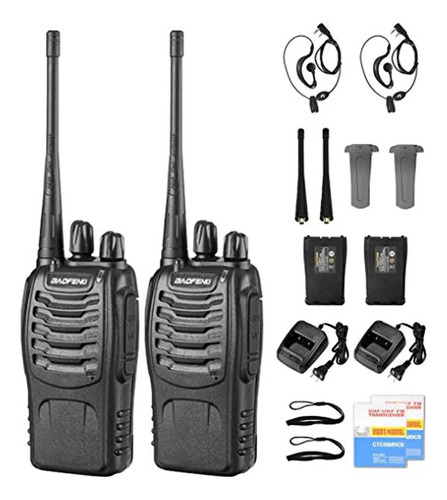 Pack 2 Radio Transmisor Walkie Baofeng 888s Con Manos Libres