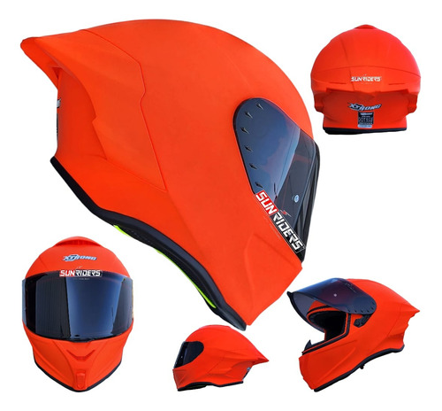 Casco Para Moto Xtrong Deportivo Naranja Ktm Duke Ece Y Dot 