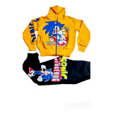 Conjunto Buzo Y Polerón Sonic Niño Algodón 