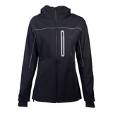 Campera Softshell Dama Negra Termica Impermeable Mujer Nieve