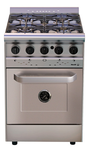 Cocina Industrial Morelli Country Forza 550 A Gas/eléctrica 4 Hornallas  Acero Inoxidable 220v Puerta Ciega 35l