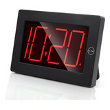 Timegyro Reloj De Pared Digital A Pilas Con Pantalla Led, Re