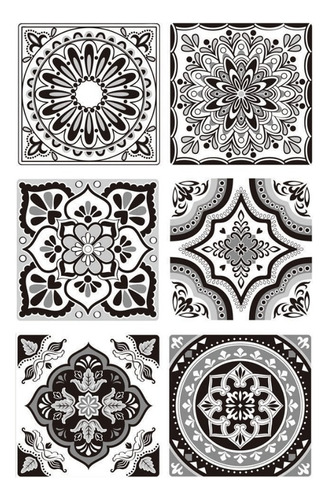 Azulejos Autoadhesivos Vinilo Muresco Decorativo Negro X 6 U