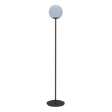 Lampara Velador Hele De Pie Negro Vidrio Opal Led Deco Lk