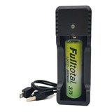 Cargador Con Pila 14500 800 Mah 3.7v Litio Aa Flat Top C/led