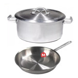 Combo Sarten + Cacerola Olla Aluminio Nº 28 Cm