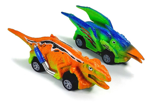 Auto A Fricción C/ Forma De Dinosaurio Pack X 2 