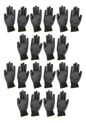 Guantes De Trabajo Seguros Uk Plug Black De 8 M, 10 Pares, R