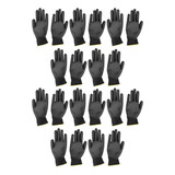 Guantes De Trabajo Seguros Uk Plug Black De 8 M, 10 Pares, R