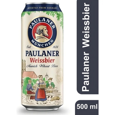 Cerveja Alemã Hefe Weissbier Lata 500ml Paulaner | Frete grátis