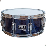 Caixa P/ Bateria Natural Phx 555-p10 5.5x14 Rj Azul Rajado