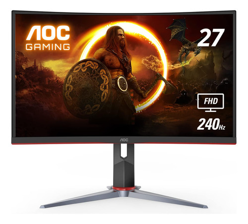 Aoc - Monitor Para Videojuegos, Curvado, Sin Marco, Fhd 1ms.