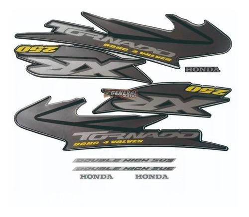 Kit Adesivo Faixa Tornado 2004 Preta | Jotaesse