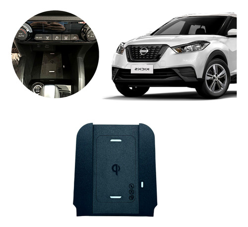 Carregador De Celular Sem Fio Para Carro Nissan Kicks 21/23