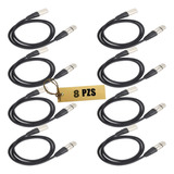Cable Xlr 1.5m Para Micrófono & Luz Dj, Plug Dmx, 8 Paquete