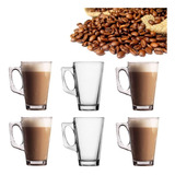 Jogo 6 Canecas Cappuccino Café Expresso Leite Premium 240ml 